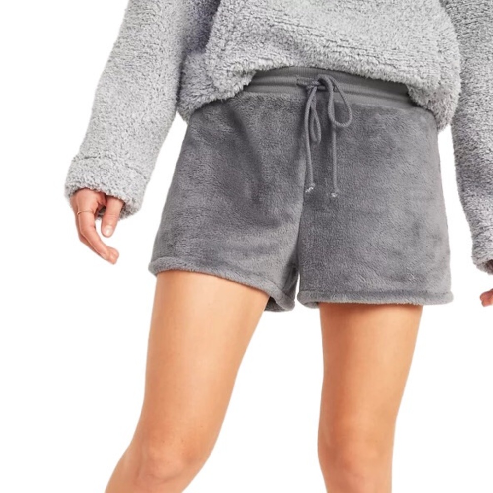 Cozy Faux-Fur Sherpa Lounge Shorts